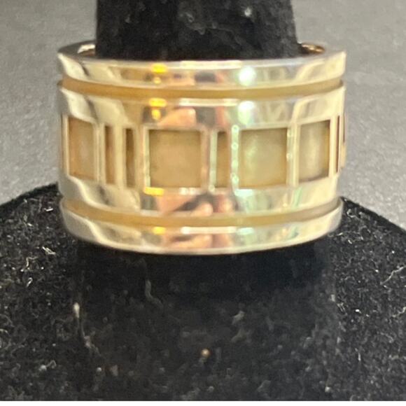 Tiffany & Co. Atlas Wide Band Ring Sterling Silver Roman Numeral Sz 5 - Picture 1 of 13